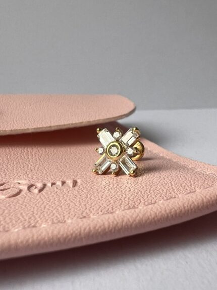 Art Deco style flat back earring
