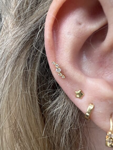 ‘The Wave’ flatback earring